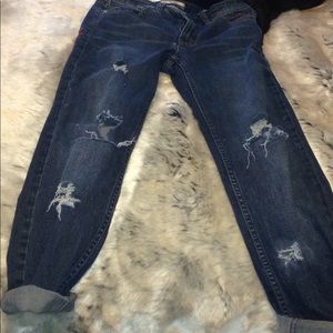 Free people rose distressed boyfriend jeans